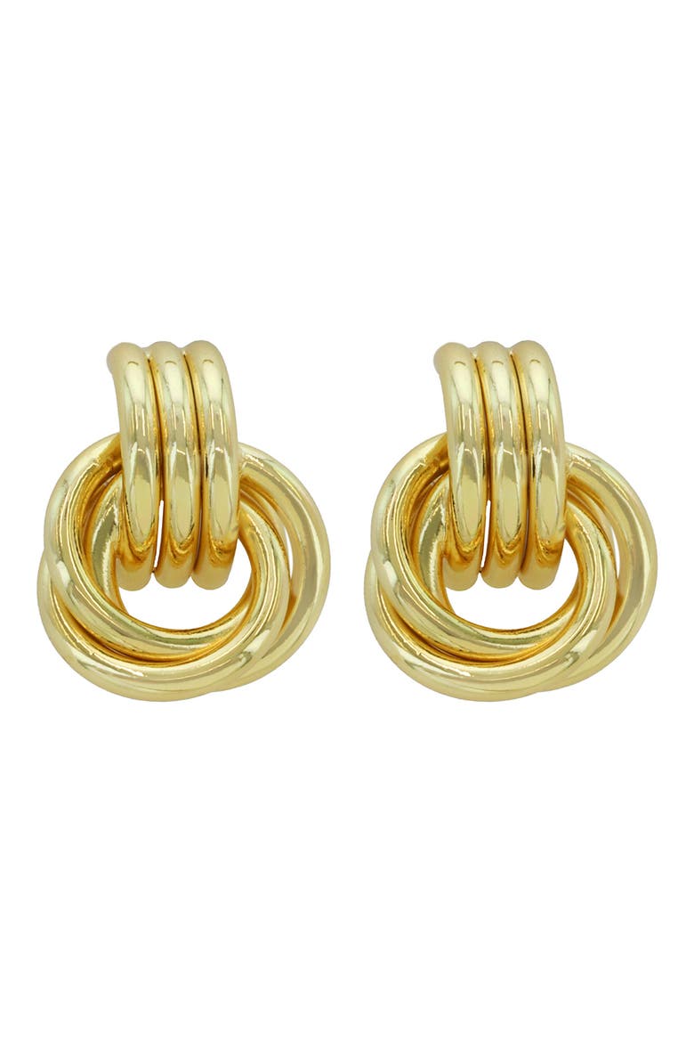 Doorknocker Earrings, Main, color, GOLD