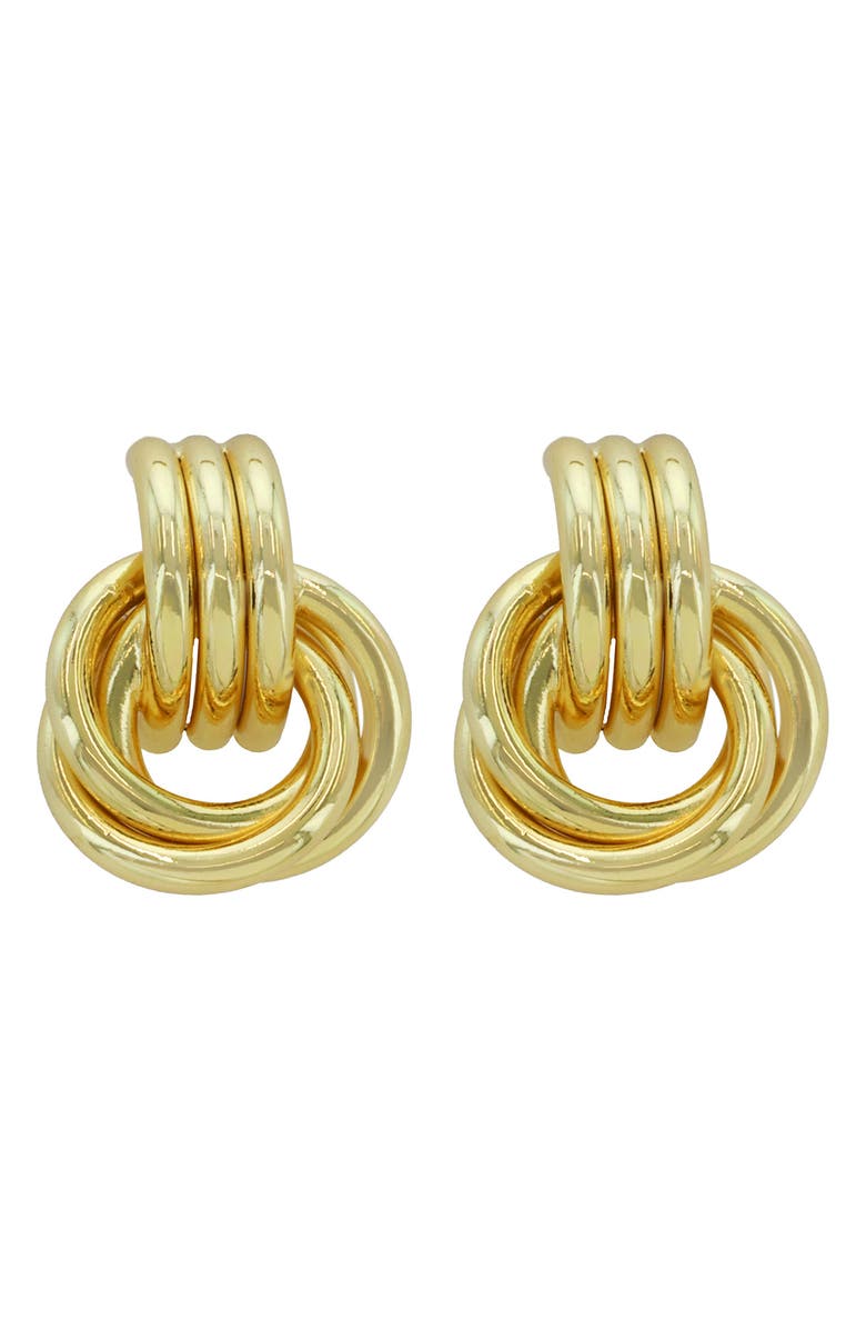 Panacea Doorknocker Earrings, Main, color, Gold