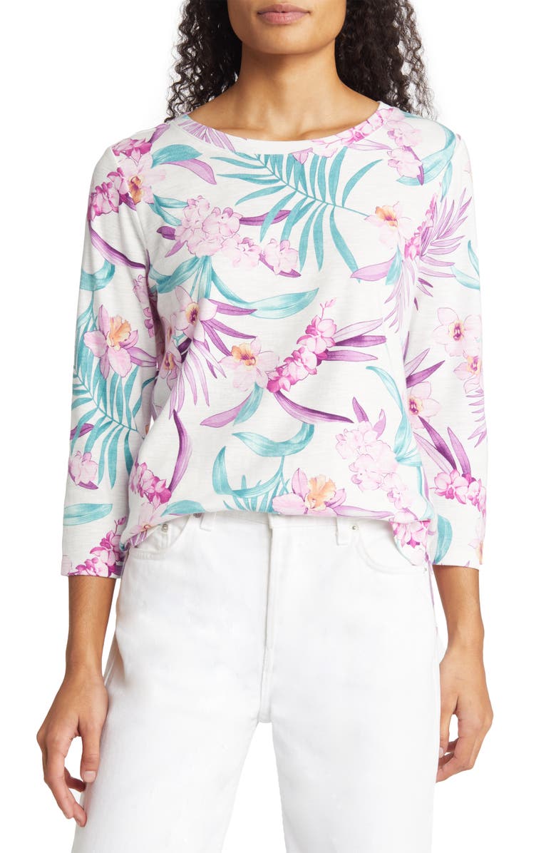 Tommy Bahama Ashby Isles Orchid Opulence Cotton Blouse, Main, color,
