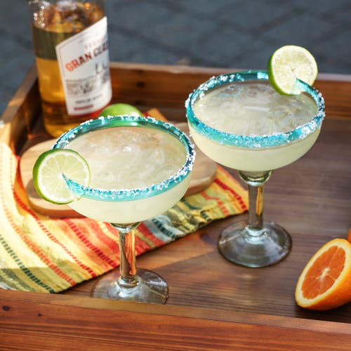 Twine Segunda Vida Primavera Recycled Margarita Glasses Set Of 2 In Clear