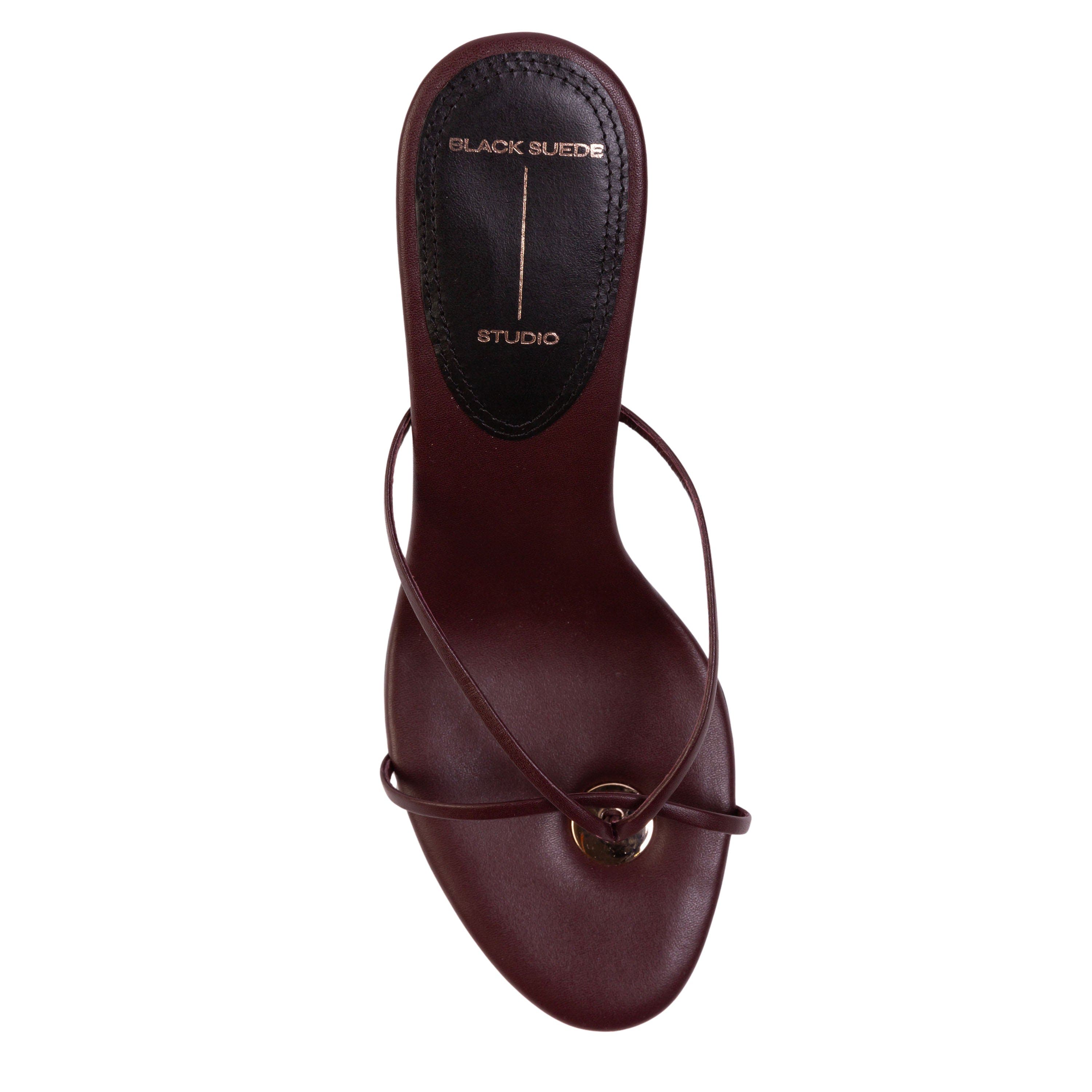 BLACK SUEDE STUDIO Gem 65 Sandal, Alternate, color, Bordeaux Leather