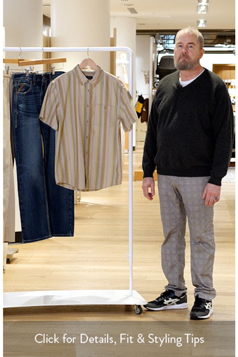 Bayside Stripe Short Sleeve Cotton Button-Down Shirt video