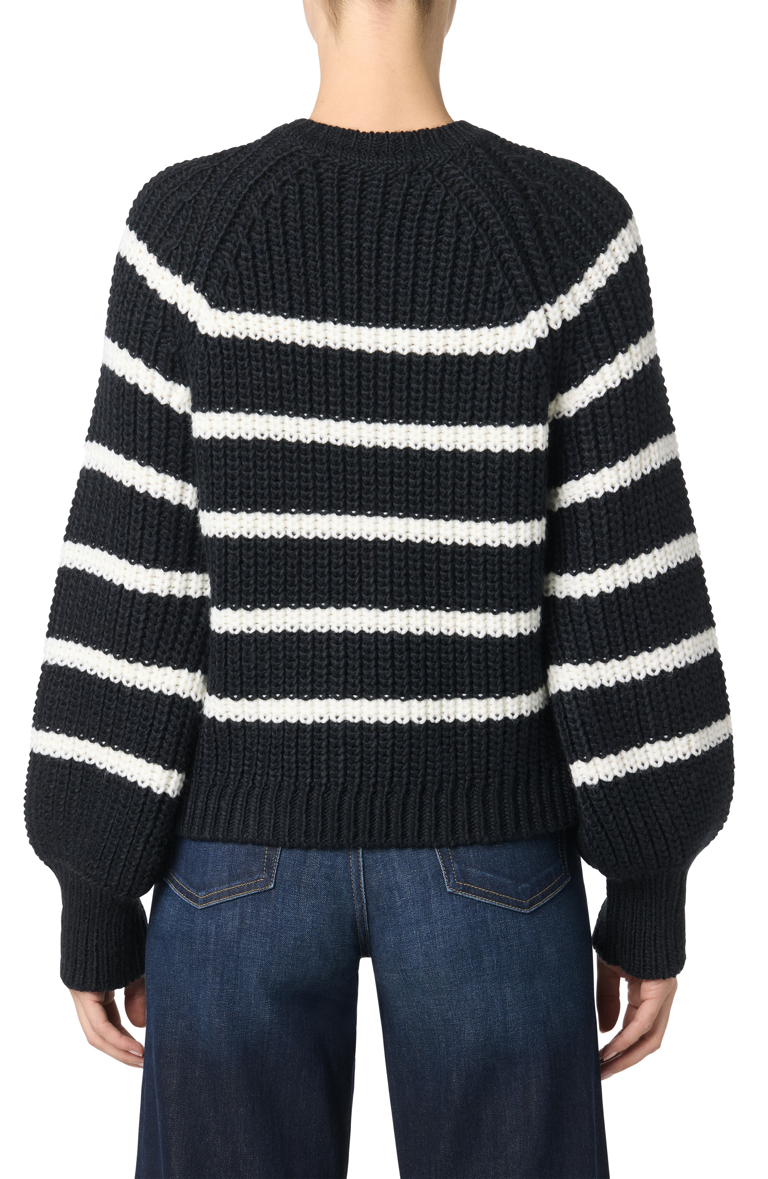 Joe's Striped Shoulder Button Sweater (Women) | Nordstromrack