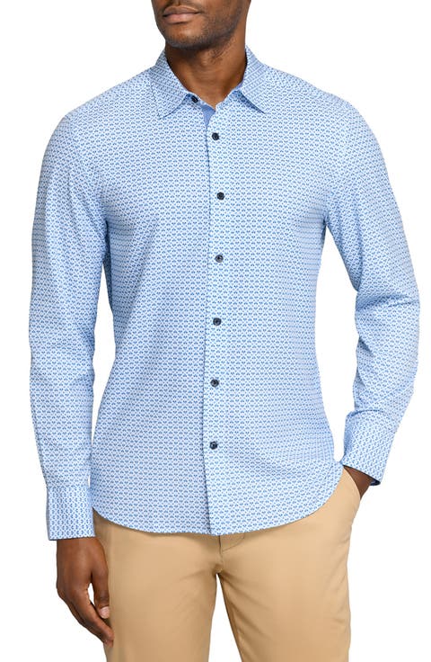 Square Geo Woven Long Sleeve Basic