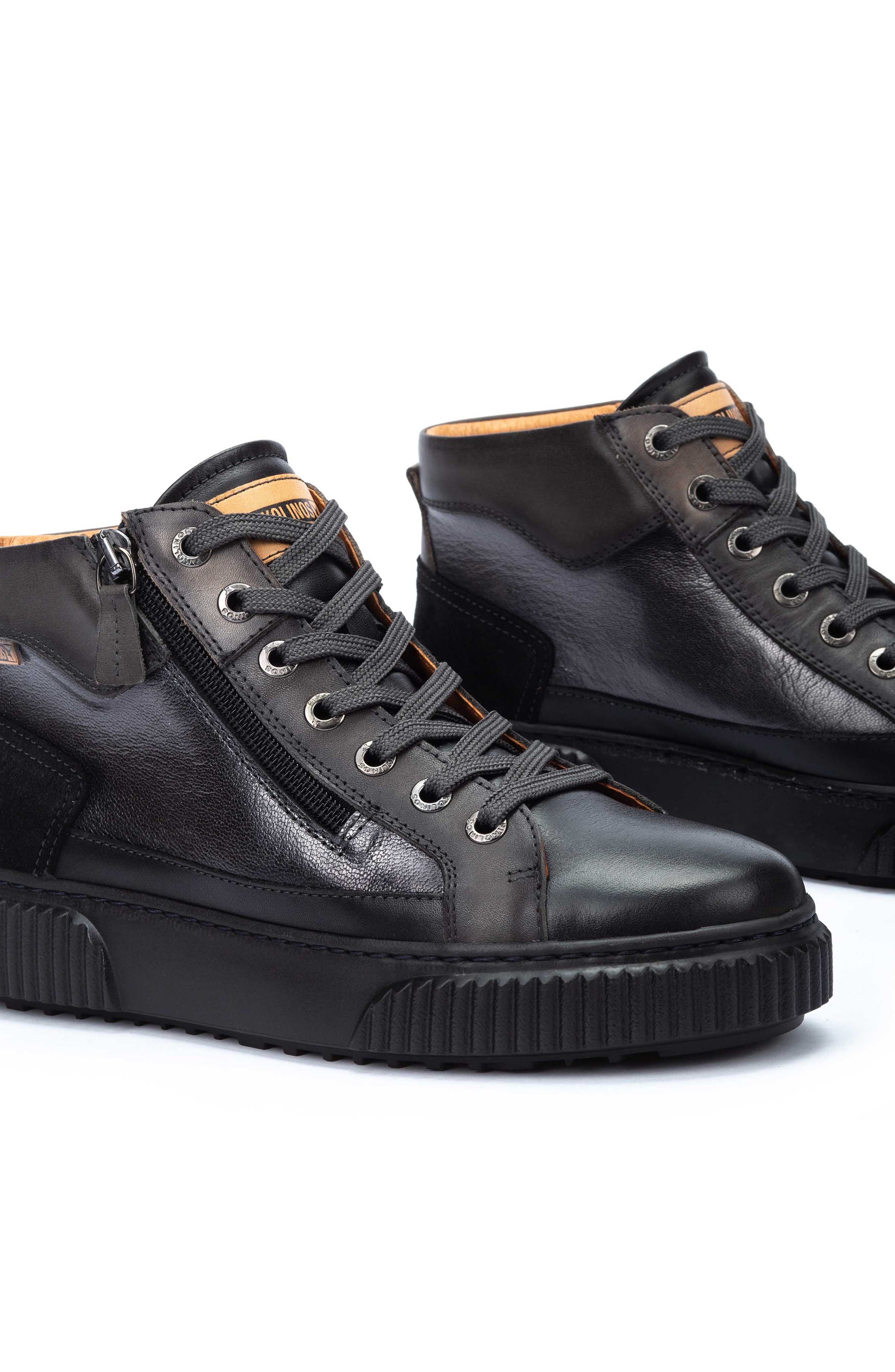 Riells High Top Sneaker, Alternate, color, BLACK