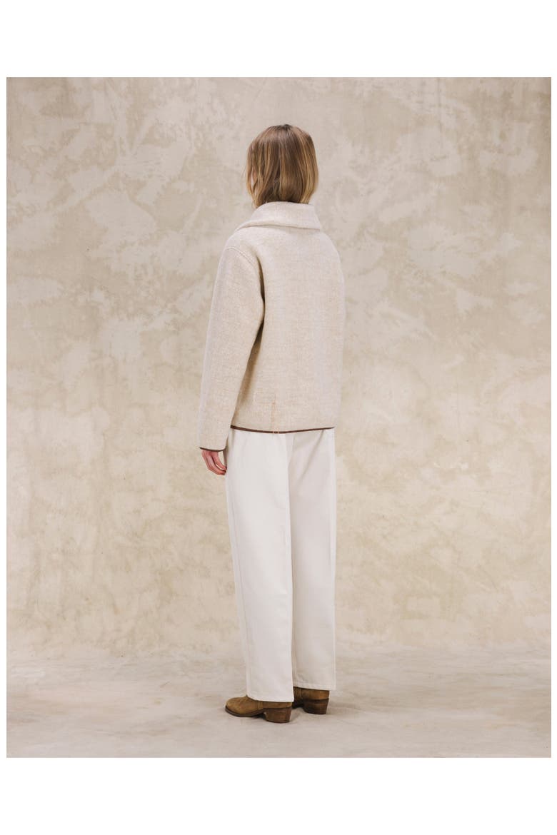 Teddy Cashmere Silk Jacket, Alternate, color, Cream