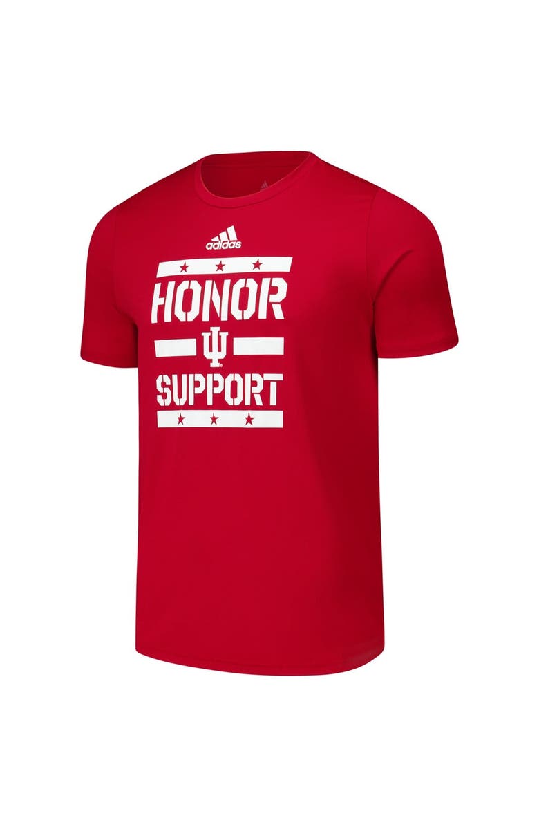 adidas Men's adidas Crimson Indiana Hoosiers Honor & Support Pre-Game T-Shirt, Alternate, color, Crimson