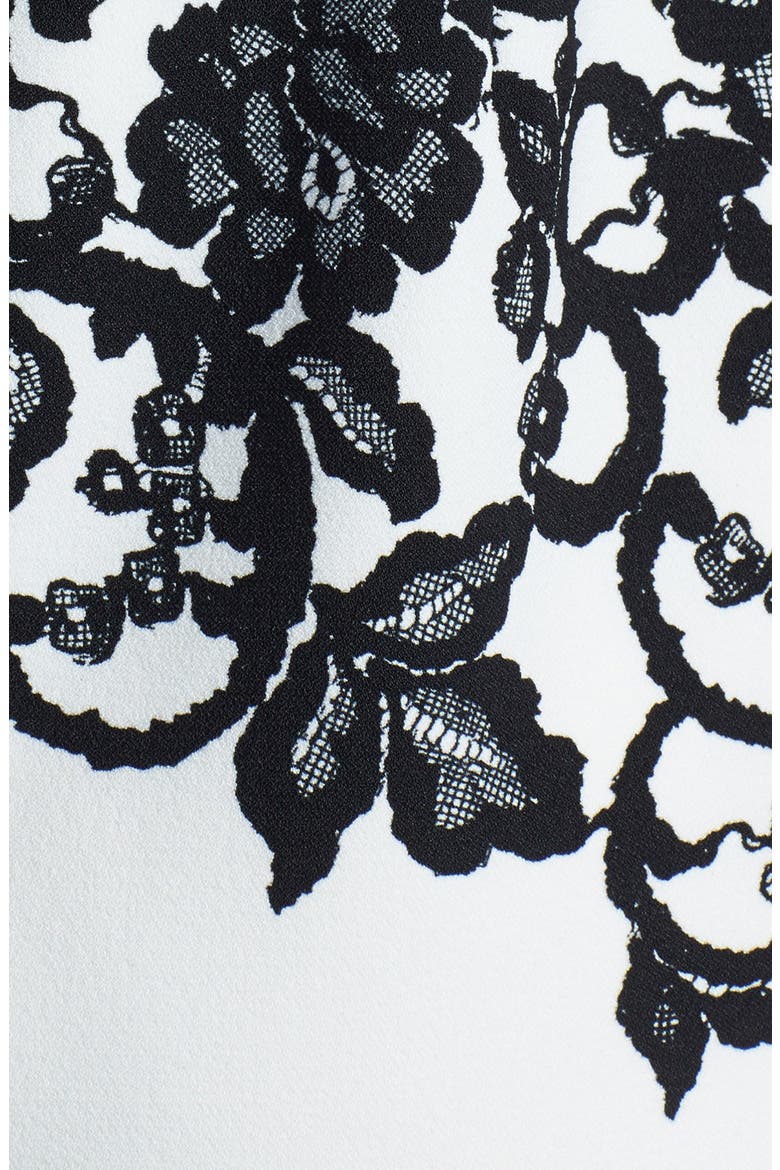 Placed Print Sheath Dress, Alternate, color, IVORY/ BLACK