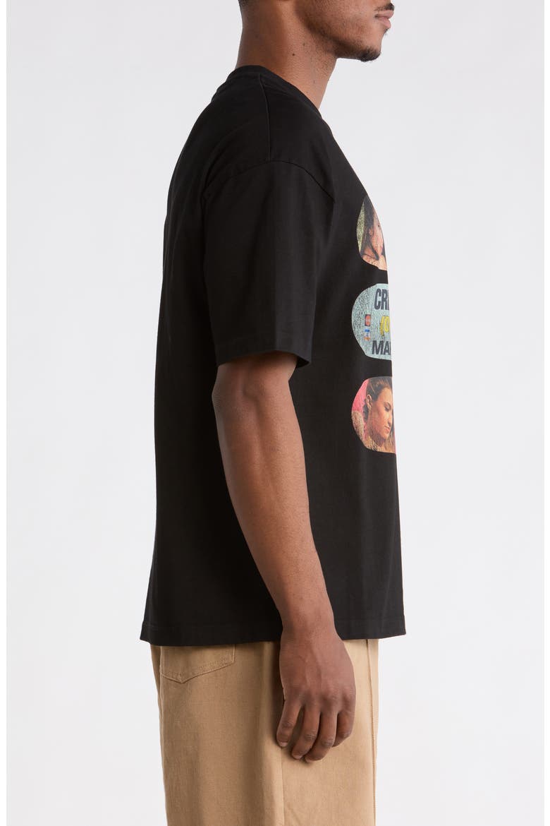 Hotline Reality Crewneck T-Shirt, Alternate, color, BLACK