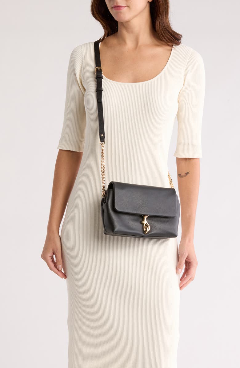 Rebecca Minkoff Leather Flap Crossbody Bag, Alternate, color,