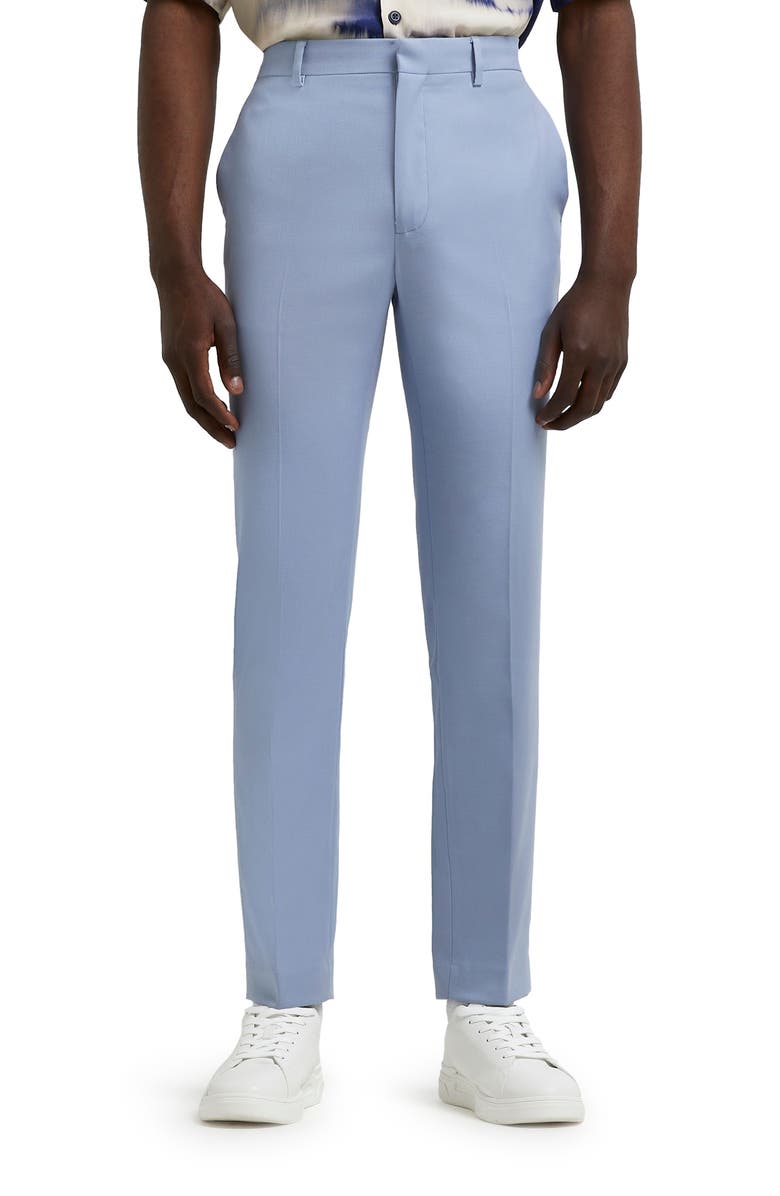 River Island Textured Skinny Suit Trousers, Main, color,