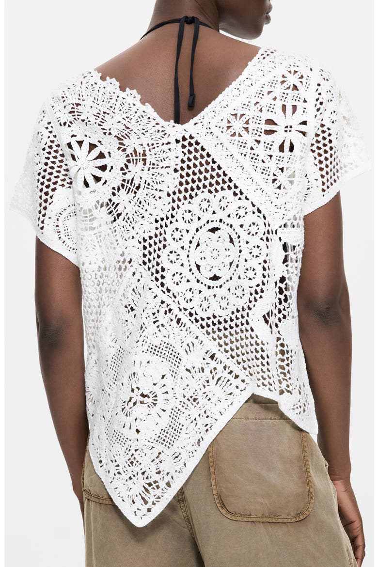 Openwork Knit Top, Alternate, color, OFF WHITE