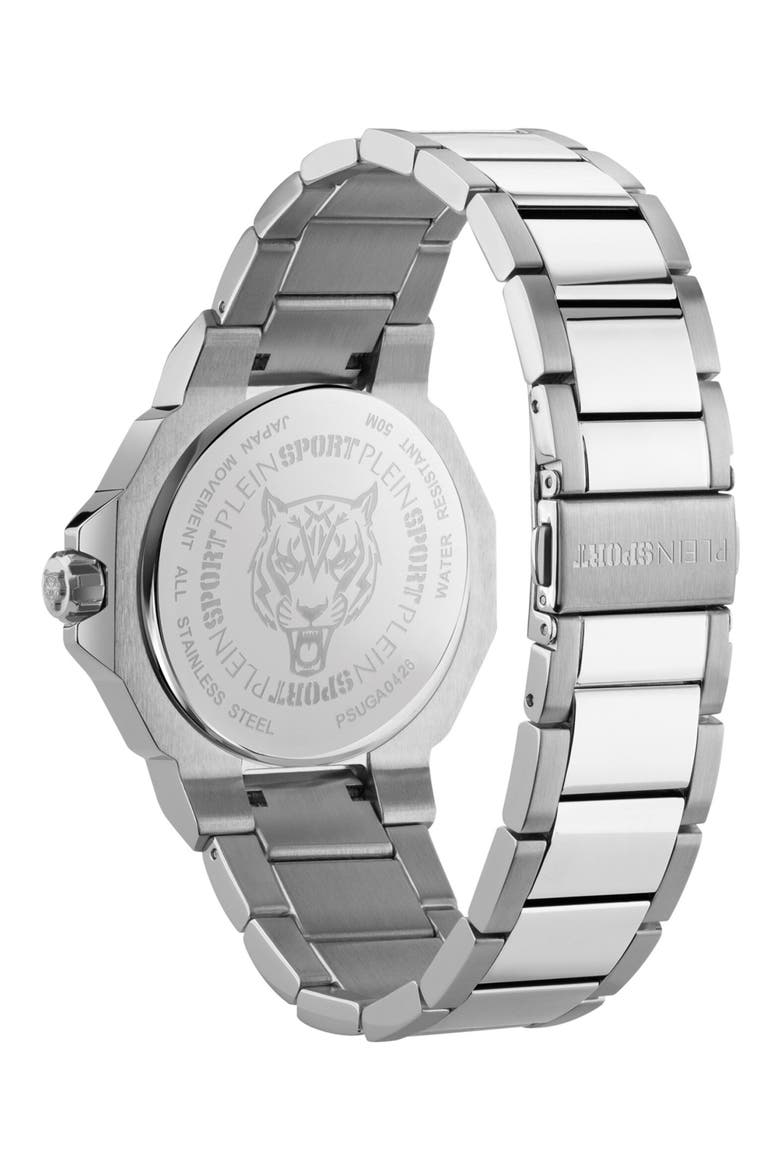 Titan Bracelet Watch, 44mm, Alternate, color, STAINLESS STEEL/ GREEN
