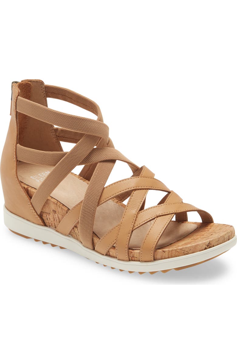 Eileen Fisher Verge Sandal, Main, color, Sand Leather