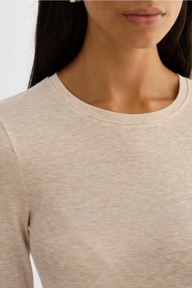 Medora | Long Sleeve Top, Alternate, color, Heather Beige