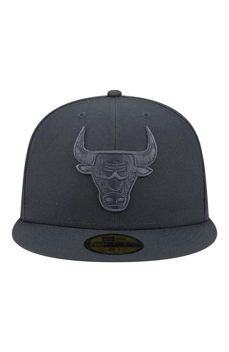 New Era Men's New Era Charcoal Chicago Bulls Tonal Color Pack 59FIFTY Fitted Hat, Alternate, color, Charcoal