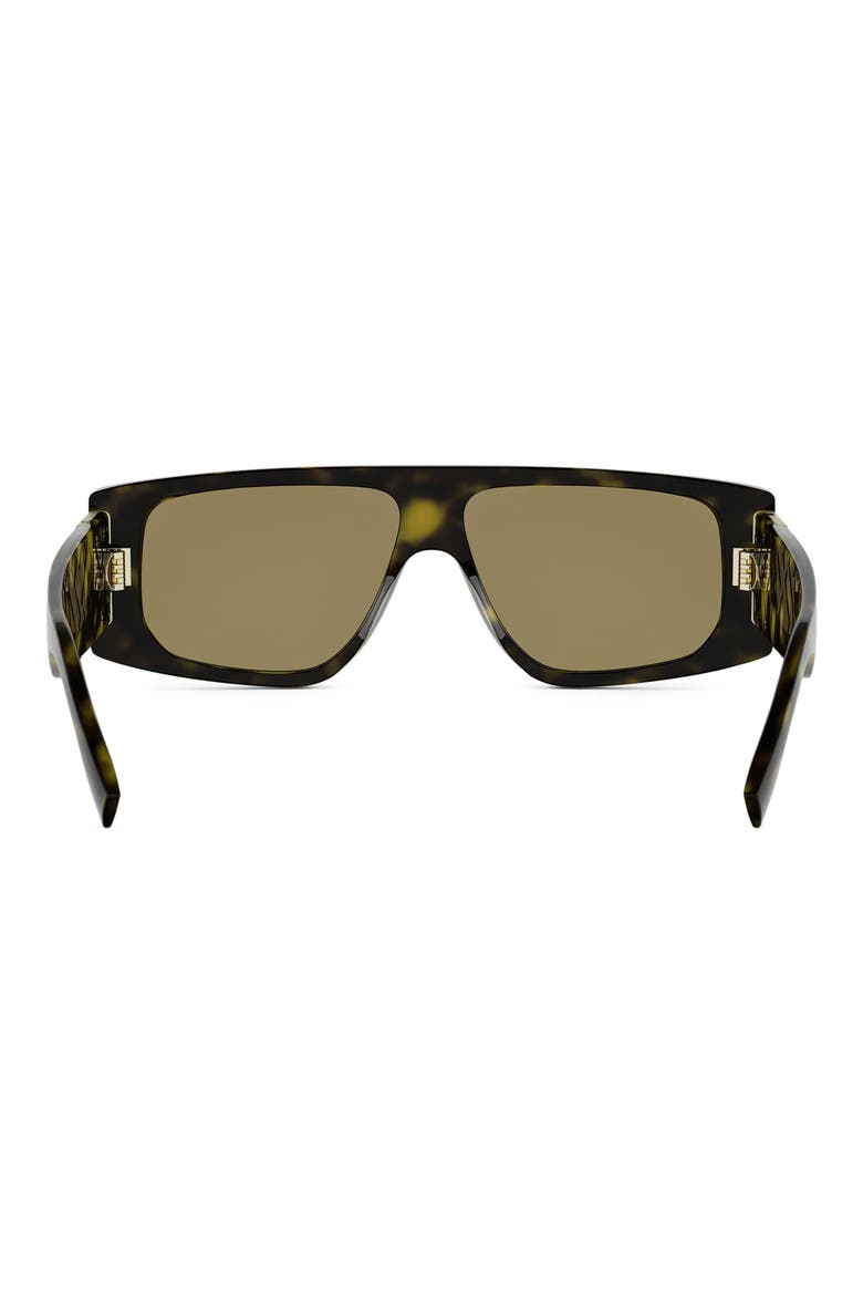 FF Squared 56mm Rectangular Sunglasses, Alternate, color, DARK HAVANA / BROWN