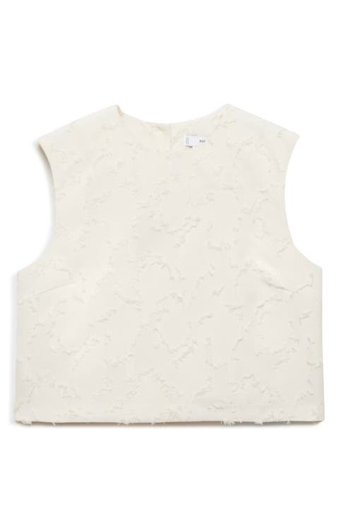 Texture Sleeveless Crop Top