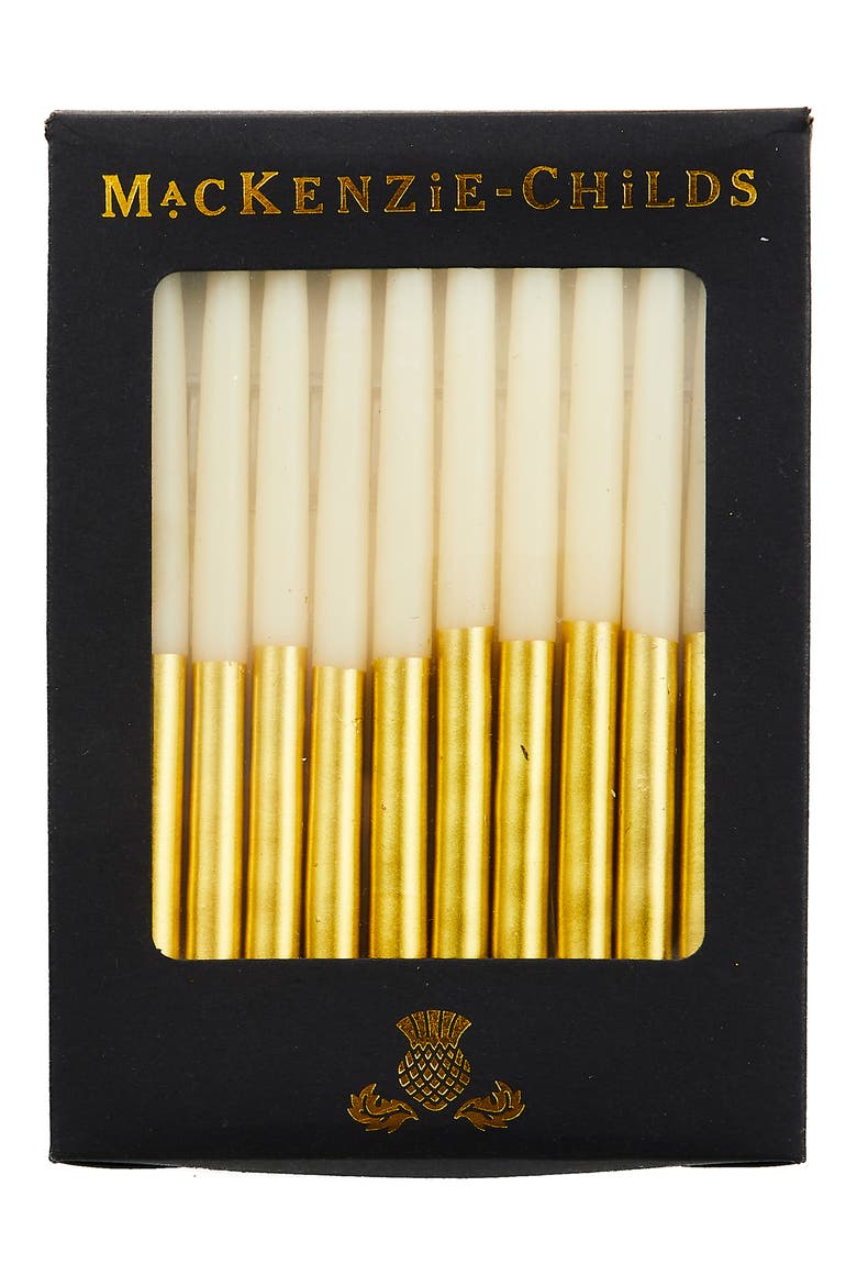 Hanukkah Taper Candles, Alternate, color, GOLD
