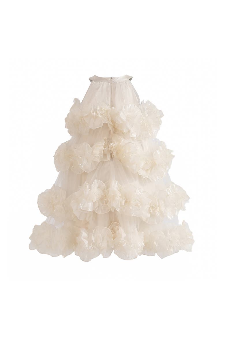 Elysia Tiered Ruffle Dress, Alternate, color, Cream