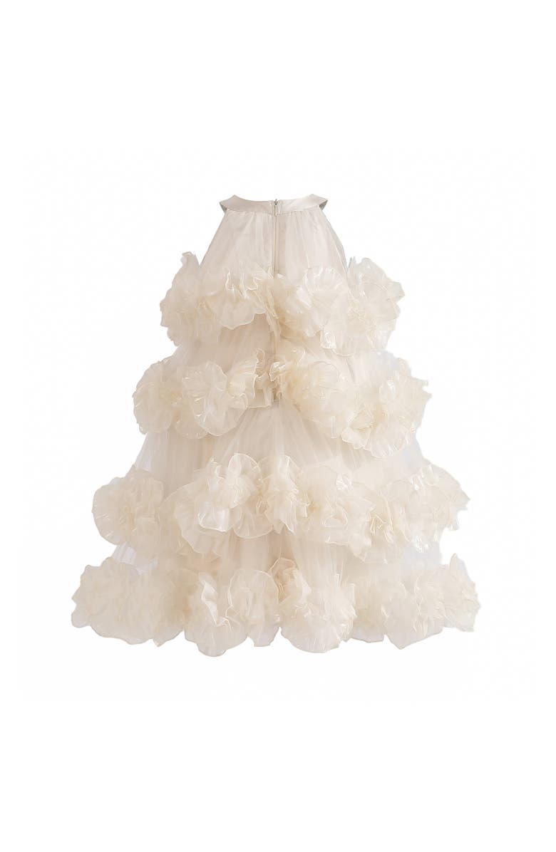 Tulleen Elysia Tiered Ruffle Dress, Alternate, color, Cream