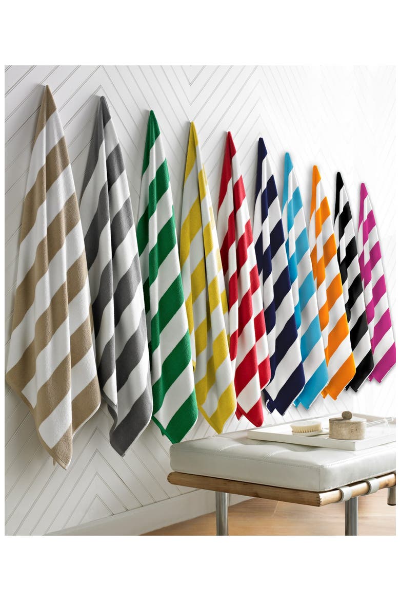 'Cabana' Stripe Beach Towel, Alternate, color, GREY