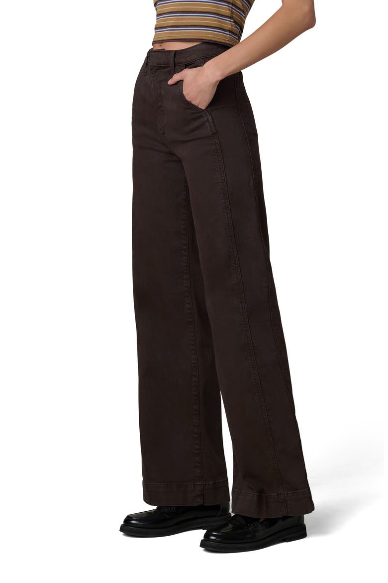 The Mia High Waist Wide Leg Paneled Jeans, Alternate, color, DARK COFFEE BEAN