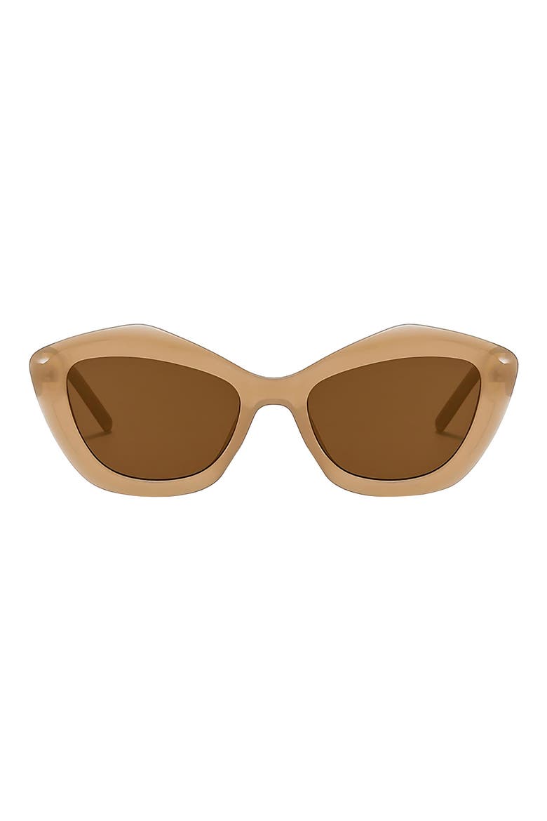 Sloane 54mm Polarized Cat Eye Sunglasses, Main, color, TAN / BROWN