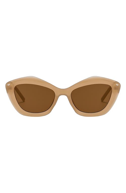Fifth & Ninth Sloane 54mm Polarized Cat Eye Sunglasses In Brown