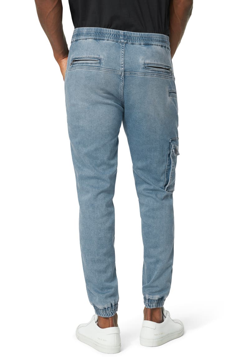 Slim Fit Drop Yoke Cargo Jogger Jeans, Alternate, color, LIGHT INDIGO