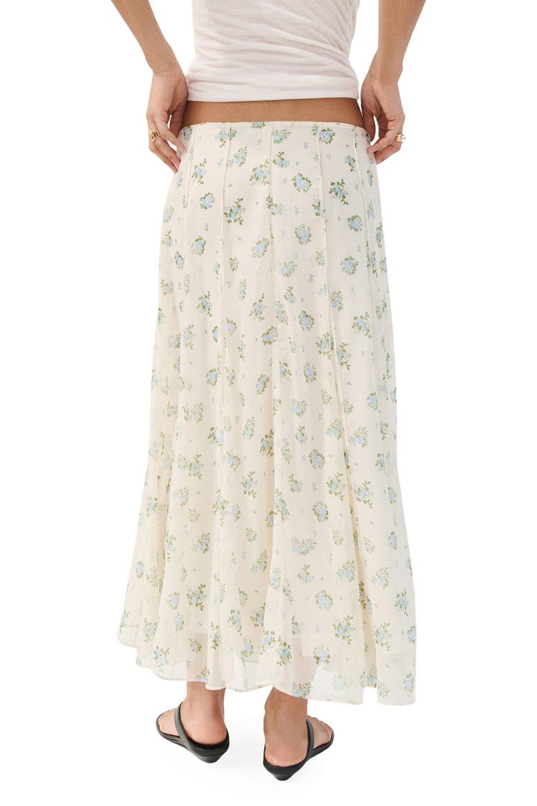 Falda Godet Pleat Skirt, Alternate, color, OFF WHITE