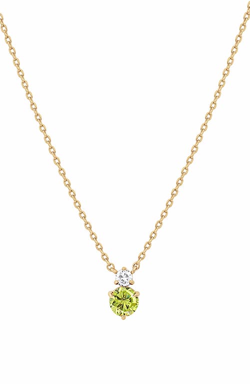 Bearfruit Jewelry 14k Gold Plated Deux Birthstone Necklace Personal Holiday Gift Idea in Peridot/august  product