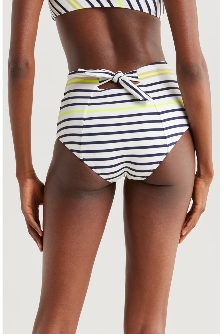 Elsi High Waist Bikini Bottoms, Alternate, color, BAHAR CREAM