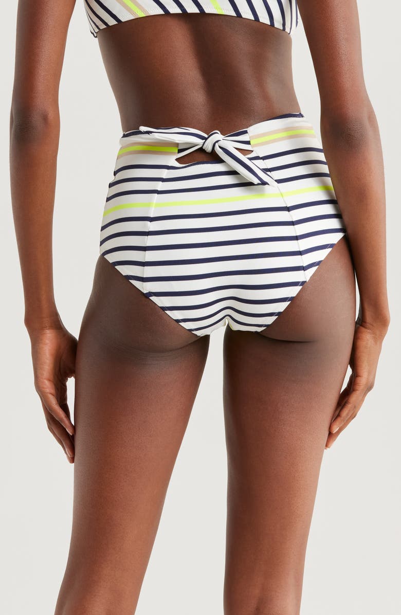 lemlem Elsi High Waist Bikini Bottoms, Alternate, color, Bahar Cream