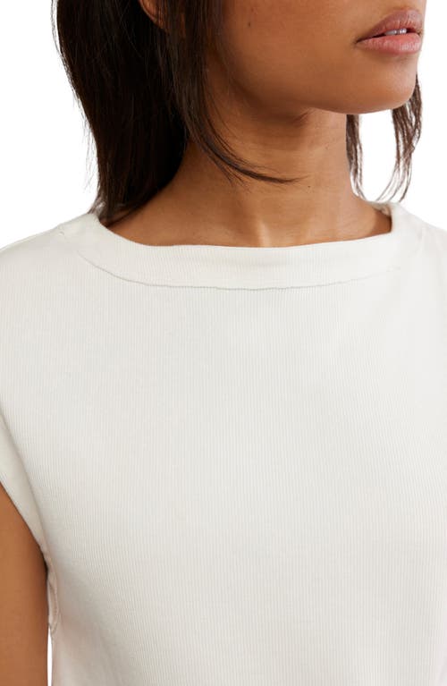 Free People Enya Mixed Media Minidress In Bright White