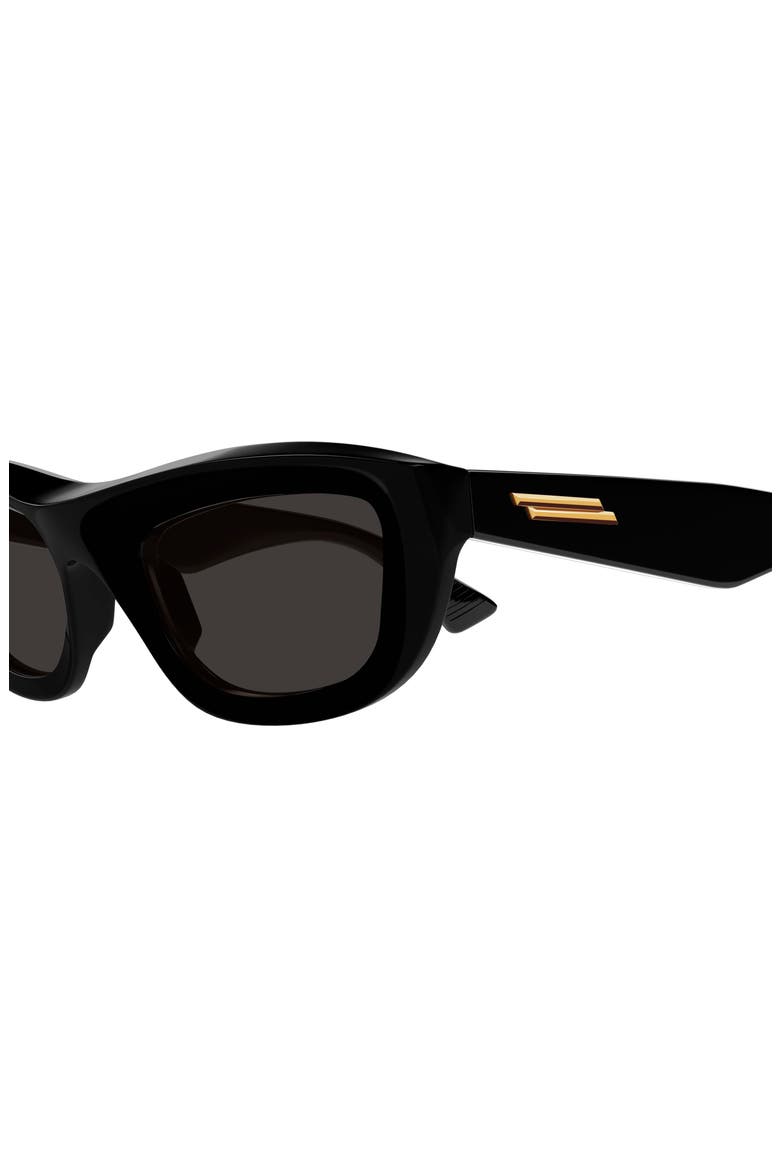 54mm Geometric Sunglasses, Alternate, color, BLACK
