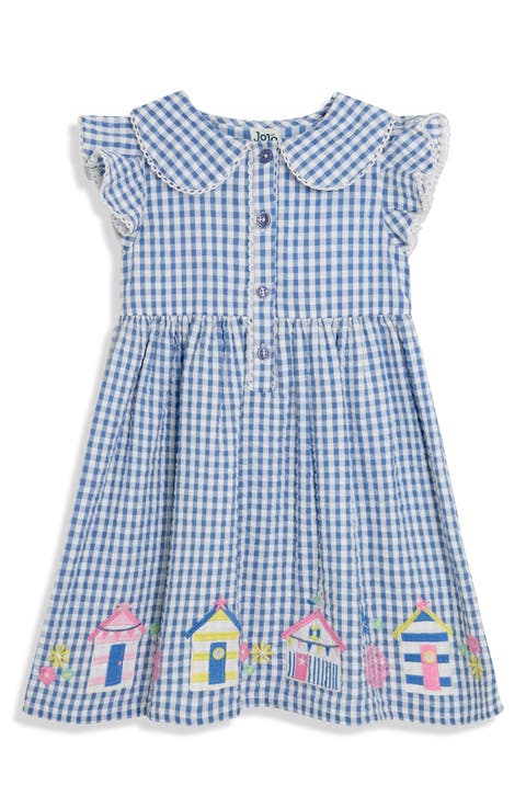 Seaside Appliqué Cotton Gingham Dress (Baby)