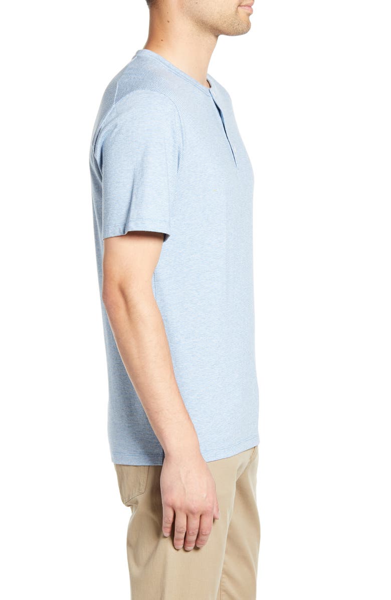 Vince Stripe Cotton Blend Henley T-Shirt, Alternate, color,