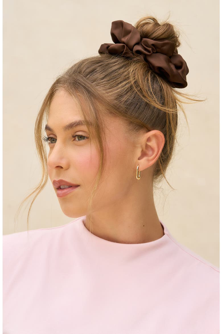 2-Pack Oversize Scrunchies, Alternate, color, BLACK CHOCOLATE