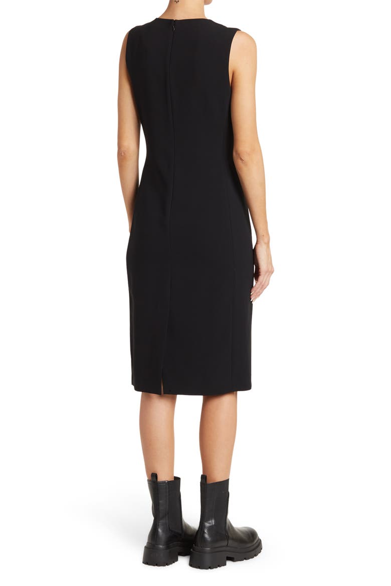 Eano Modern Crepe Dress, Alternate, color, BLK