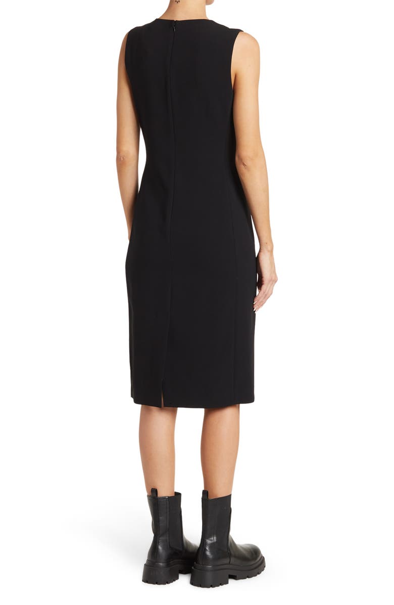 Theory Eano Modern Crepe Dress, Alternate, color, Blk