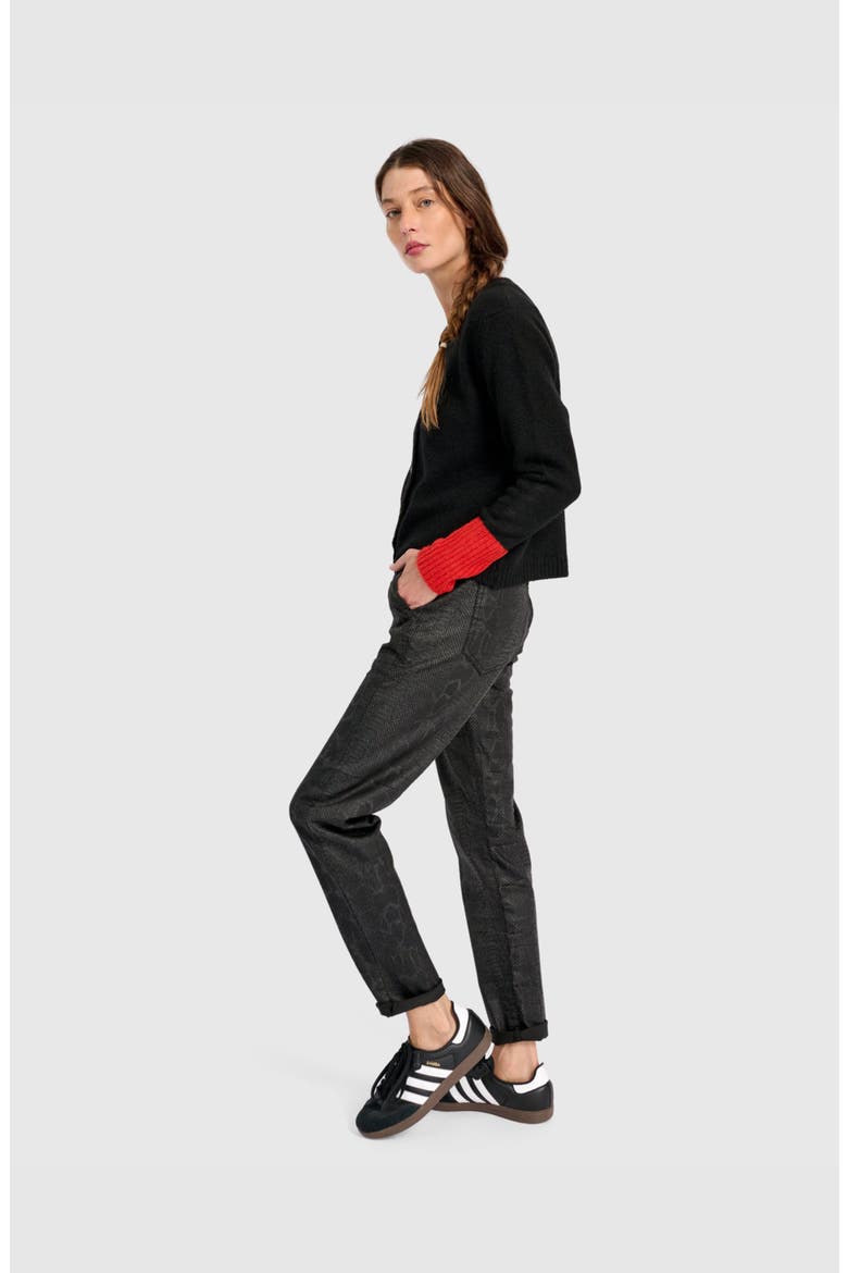 Blackbird Cardigan, Alternate, color, Black/Vermillion