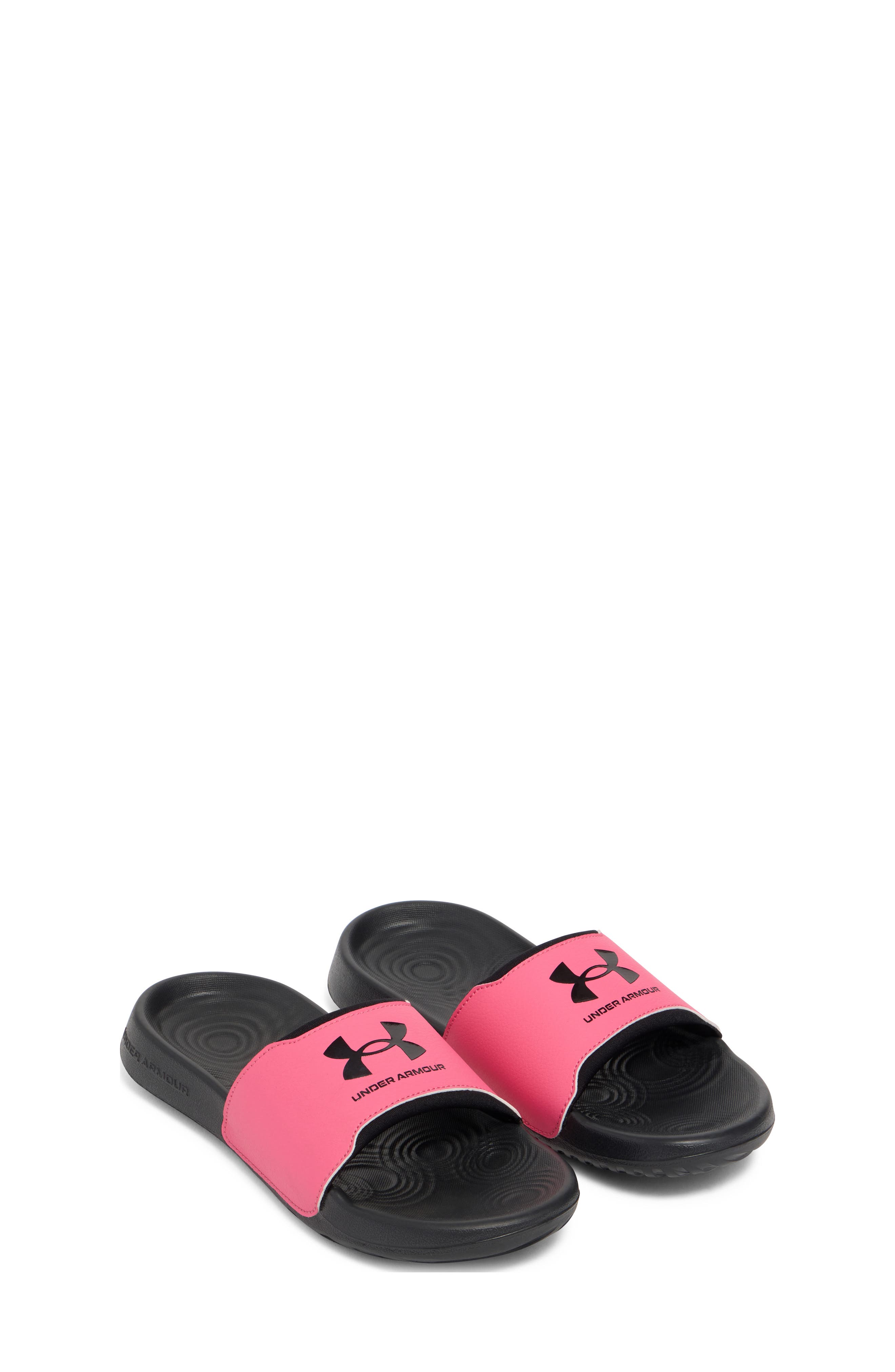 Under Armour Kids' UA Ignite Select Slide Sandal, Main, color, Black/ Pink