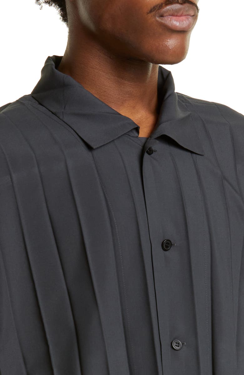Homme Plissé Issey Miyake Edge Pleated Lightweight Shirt, Alternate, color,