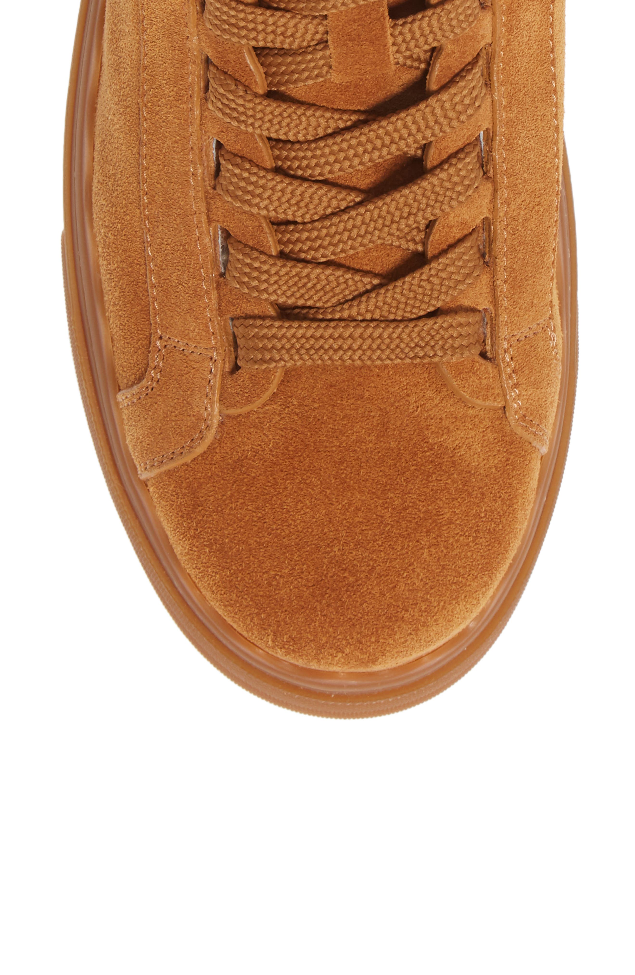 Chloé Lauren Genuine Shearling Lined High Top Sneaker, Alternate, color, 