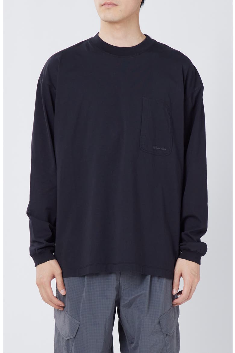 OG Mercerized Long Sleeve T-Shirt, Main, color, BLACK