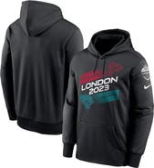 Nike Men's Nike Black Atlanta Falcons vs. Jacksonville Jaguars 2023 London Game Pullover Hoodie