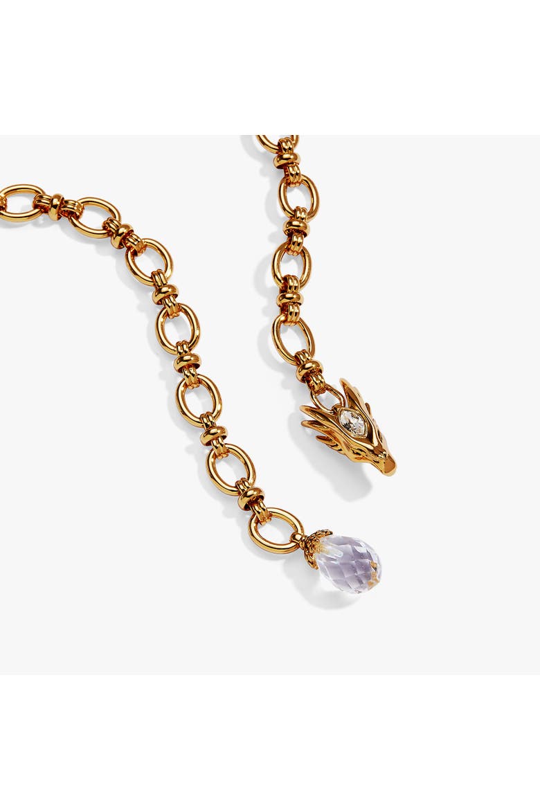 House of the Dragon Syrax Y Necklace, Alternate, color, Gold