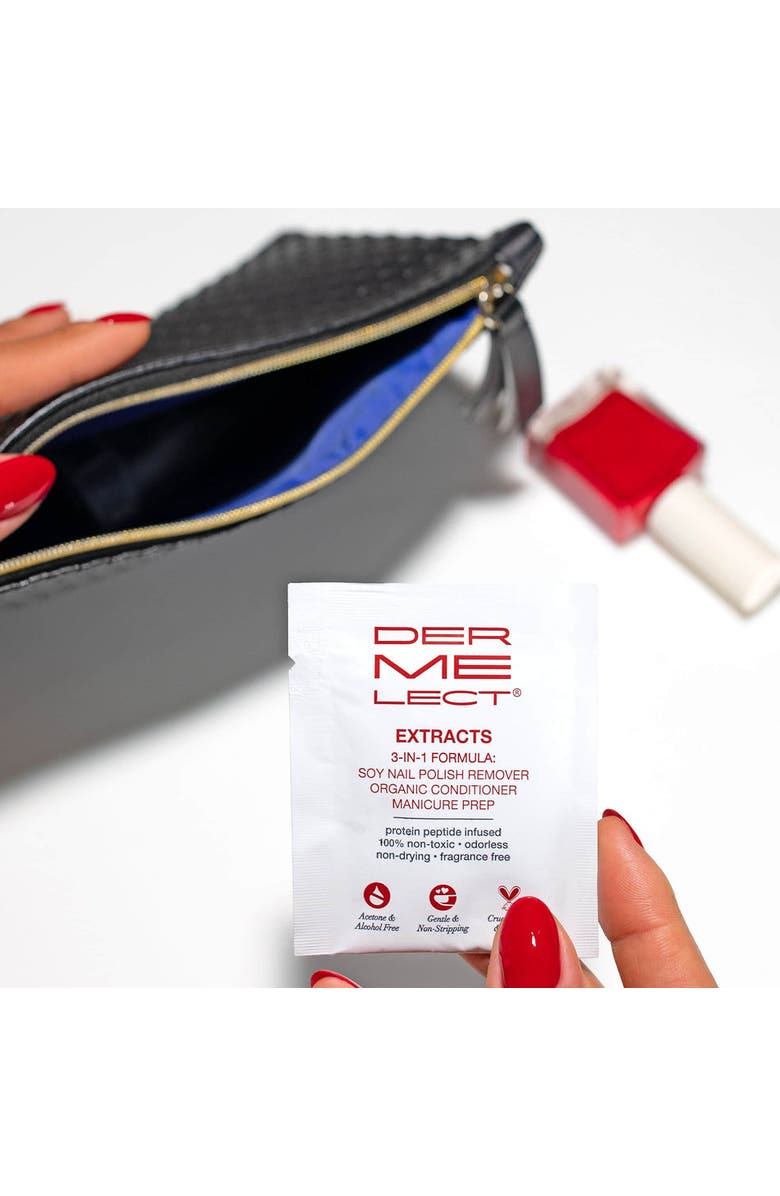 Dermelect EXTRACTS 3-in-1 Soy Nail Polish Remover, Alternate, color, White