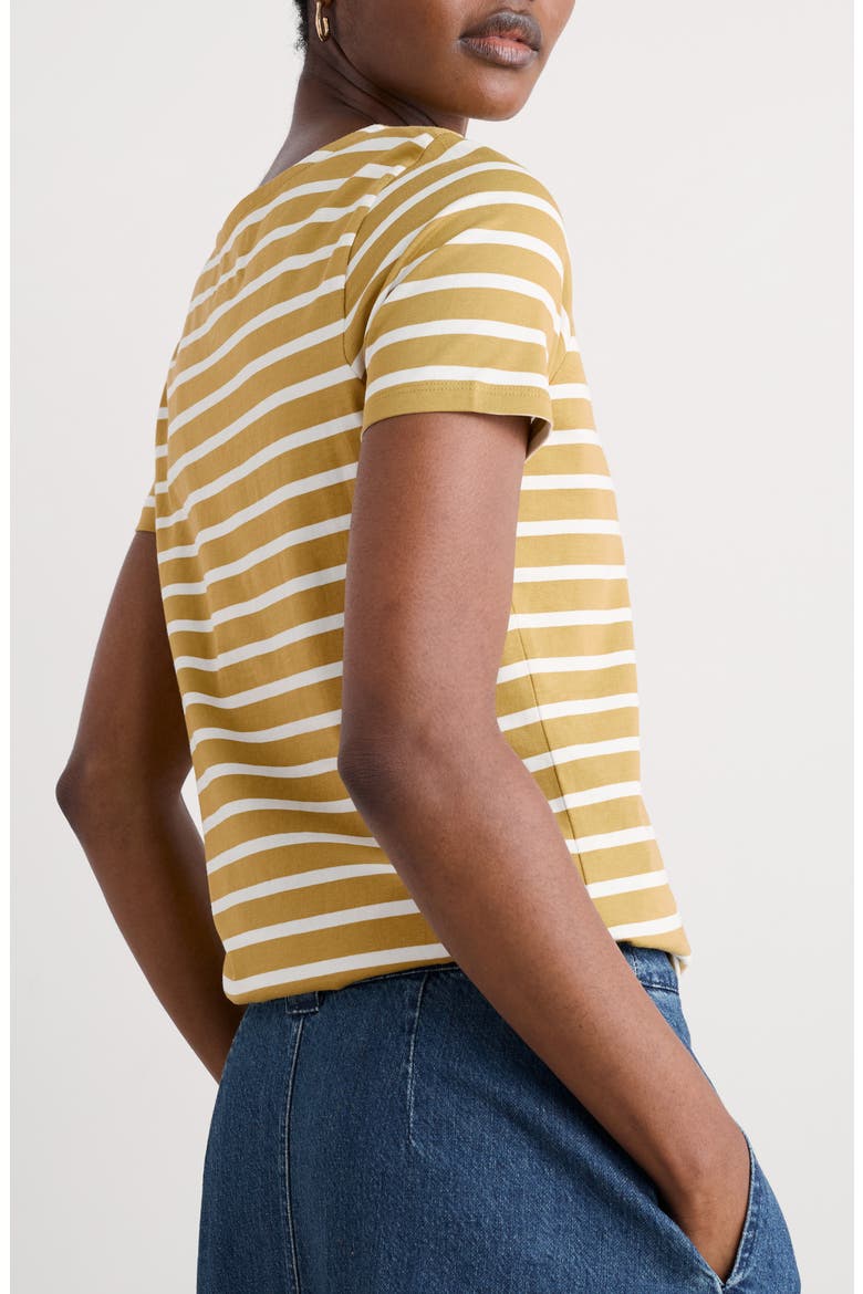 Sailor Stripe Organic Cotton T-Shirt, Alternate, color, BRETON PEAR